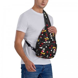 Egérpántos táska Crossbody táska Könnyű hátizsák Crossbody táska férfi és női mellkashoz