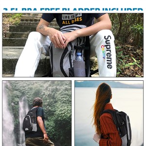 Hydratačný batoh, turistický hydratovaný batoh s 2,5 l vodným mechúrom, organizér s viacerými vreckami, horolezectvo na dlhé dni, cestovanie a cesty