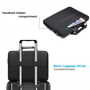Чанта за лаптоп през рамо през рамо с чанта за чанти отпред