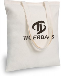 Túi tote cotton, túi mua sắm hàng tạp hóa có trọng lượng trung bình có thể tái sử dụng