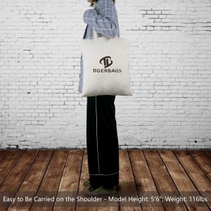 Cotton tote bag, lightweight medium reusable grocery shopping bag