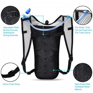 Le sac à eau contient un réservoir intérieur de 2 L pour la randonnée, la course, le vélo, le ski et le camping.