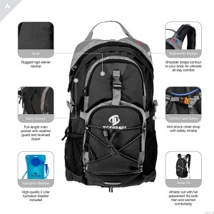 Hydration Pack med gratis 2-liters vandblære;Den perfekte rygsæk til vandreture, løb, cykling eller pendling