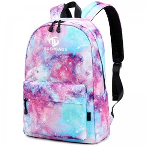 Galaxy Pink Легкий водонепроникний симпатичний шкільний рюкзак Travel Student Backpack