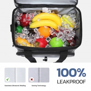 Veľkokapacitná prispôsobiteľná prenosná cestovná chladiaca taška