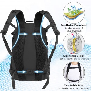 Taisteal backpack oirbheartaíochta backpack uiscedhíonach agus cuimilt-resistant