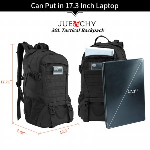 Travel tactical backpack waterproof thiab tear-resistant backpack