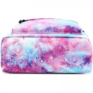 Galaxy Pink Yüngül suya davamlı sevimli məktəb çantası Travel Student Backpack