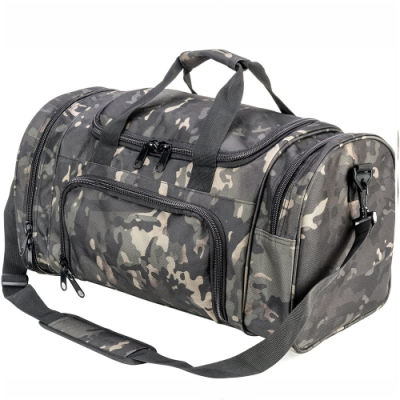 Nueva bolsa de viaje informal plegable de un solo hombro, bolsa deportiva portátil para fitness, bolsa de estilo militar de camuflaje