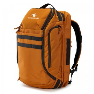 Oranžově žlutá profesionální velkokapacitní cestovní taška s více přihrádkami