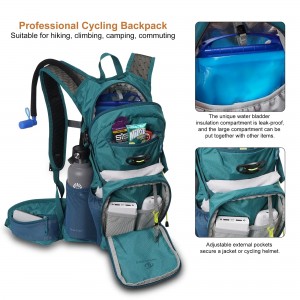 Многоцелевой рюкзак для гидратации с водяным пузырем на 3 л, прикусным клапаном с высоким расходом, рюкзаком Perfect Water на 18 л для пеших прогулок и езды на велосипеде