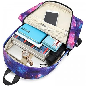 갤럭시 네이비 블루 경량 방수 귀여운 책가방 여행 학생 배낭