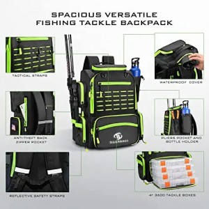 Prilagodljivi ruksak s priborom za sportski ribolov na otvorenom s držačem štapa za pecanje