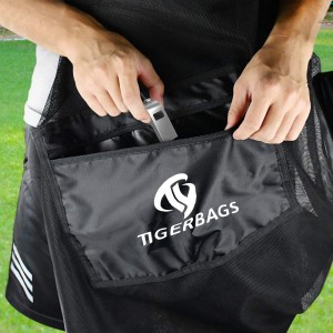 Bi mezinahî Sports Ball Bag Mesh Soccer Bag Ball Sports Backpack Customized