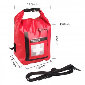 Vízálló elsősegély táska, elsősegély táska állítható tartós piros elsősegély táska