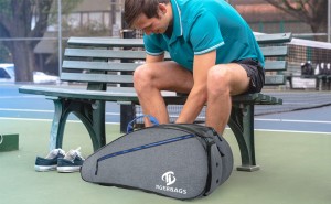 टेनिस बॅग, पुरुष आणि महिलांचे मोठे टेनिस बॅकपॅक, टेनिस रॅकेट बॅगमध्ये शू कंपार्टमेंटसह अनेक रॅकेट सामावू शकतात