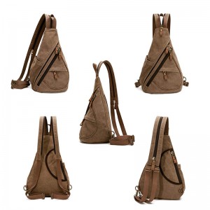 Brown Canvas One Shoulder Bag maliit na crossbody bag Isang shoulder casual bag