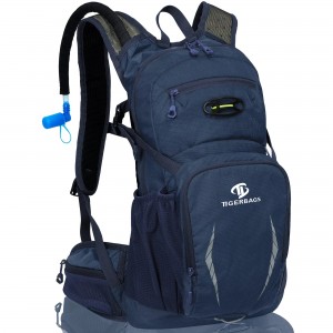 Multipurpose Hydration Backpack with 3L Water Bladder, High Flow Bite Valve, Perfect Water Backpack 18L bakeng sa ho Hiking, Ho palama baesekele