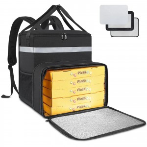 ກະເປົ໋າຕາຫນ່າງທີ່ສາມາດປັບແຕ່ງໄດ້ Meal Delivery Backpack Exandable Insulated Hot and Cold Delivery Bag
