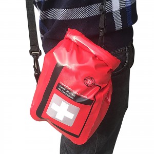 Sac de premiers secours étanche, sac de premiers secours réglable durable rouge sac de premiers secours