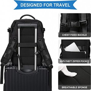 Veľký cestovný ruksak dámsky, prenosný ruksak,turistický ruksak vodotesný outdoorový športový ruksak na voľný čas školská taška vhodná na 14-palcový notebook s USB nabíjacím portom priehradka na topánky