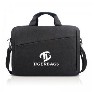 Черна чанта за лаптоп Стилна, издръжлива, водоустойчива чанта за таблет от плат