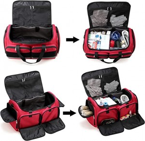 Κιτ πρώτων βοηθειών Άδεια τσάντα EMT μόνο μεγάλη για Business School Ταξιδιωτικό αυτοκίνητο Ιατρικές προμήθειες Σακίδιο πλάτης έκτακτης ανάγκης Τραύμα First Responders Πακέτο Πίσω Απόκριση Medic Supplies Organizer Αδιάβροχο (Κόκκινο-Μεγάλο)
