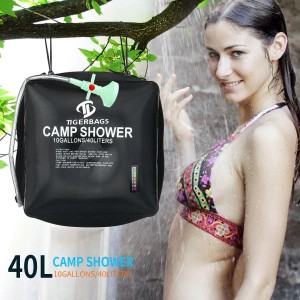 Sac de douche de camping chauffé solaire avec sac de douche solaire à eau chaude