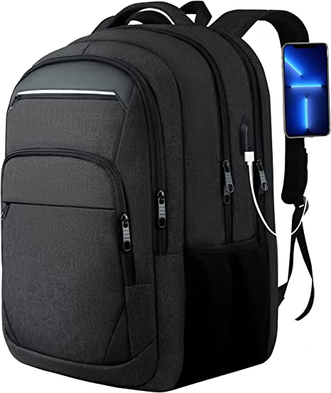 Рюкзак, рюкзак для путешествий, рюкзак для ноутбука, 17-дюймовый водонепроницаемый рюкзак для деловых поездок, одобренный авиакомпанией для женщин и мужчин, прочный противоугонный школьный рюкзак для колледжа подходит для ноутбука
