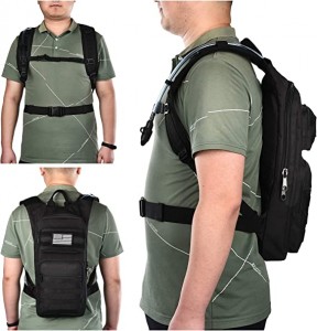 កាបូបស្ពាយទឹក 3L TPU Water Bladder, Tactical Molle Water Backpack for Men Women, Hydration Pack for Hiking, Biking, Running and Climbing