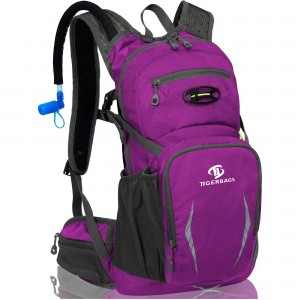 Multipurpose Hydration Backpack nrog 3L Dej Bladder, High Flow Bite Valve, Perfect Water Backpack 18L rau Hiking, Cycling