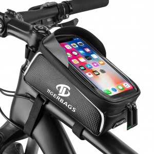 Bolsa de marco frontal para teléfono de bicicleta impermeable personalizable Bolsa de bicicleta
