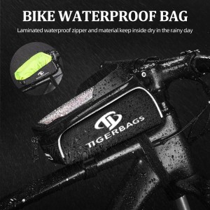 Személyre szabható vízálló kerékpáros telefon első keretes táska kerékpártáska