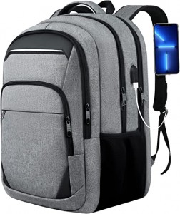 Backpack, Travel Backpack, Laptop Backpack, 17 Inch waterproof Airline Approved Business Travel Backpack para sa Babae at lalaki, Matibay na Anti Theft College School Backpack na Kasya sa Laptop