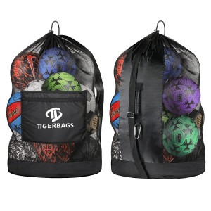Sac à dos surdimensionné Ball Bag Mesh Backpack Ball Bag Sac à bandoulière réglable