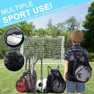 Foldable dicopot Ball Mesh Bag Olahraga Gym Ball Bag