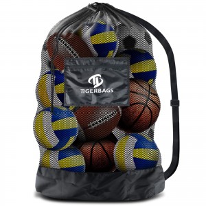 Oversized Sports Ball Bag Mesh Soccer Bag Ball Sports Backpack Disesuaikan