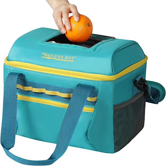 Soft Cooler Bag 30 Cans Dakong Lunch Bag Portable Travel Bag Leakproof Waterproof Liner Design Angayan para sa Beach Camping Picnic (Single Layer Blue)