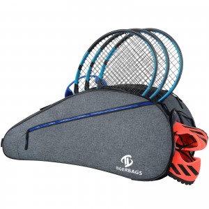Tennistas, grote tennisrugzak voor heren en dames, tennisrackettas is geschikt voor meerdere rackets, met schoenenvak