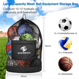 Голяма раница Ball Bag Мрежеста раница Ball Bag Регулируема чанта през рамо