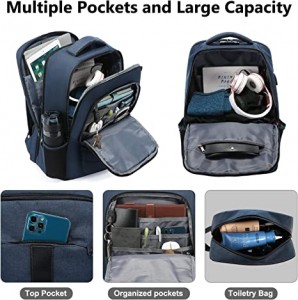 Laptop-Rucksack, Arbeits- und Reiserucksack, TSA Anti-Diebstahl-Business-Rucksack, 17 Zoll, College-Büchertasche für Männer und Frauen