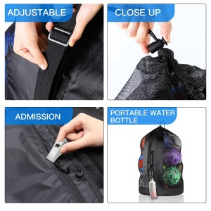 Oversized Backpack Ball Bag Mesh Backpack Ball Bag Adjustable Shoulder Strap Bag