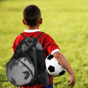 Foldbar aftagelig Ball Mesh Bag Sports Gym Ball Bag