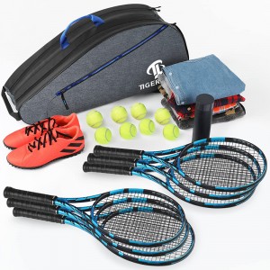 Tennistaske, stor tennisrygsæk til mænd og kvinder, tennisketchertaske kan rumme flere ketchere, med skorum