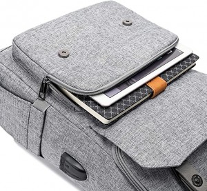 2023 Backpack Laptop Siubhail Vintage Backpack Ùr le port Cìsean usb airson Boireannaich & Fir Oileanaich Colaisde Sgoile Backpack a ’freagairt air laptop 15.6 òirleach dearg