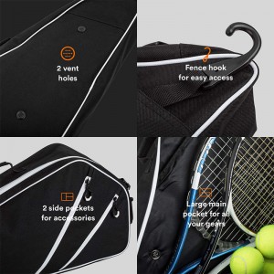 Tennisrackettas kan meerdere rackets dragen Geschikt voor mannen, vrouwen, tieners en kinderen