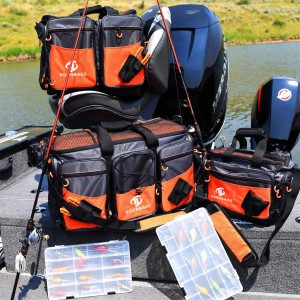 Bolsa de almacenamiento de mochila para herramientas de aparejos de pesca duradera resistente a la sal grande personalizable