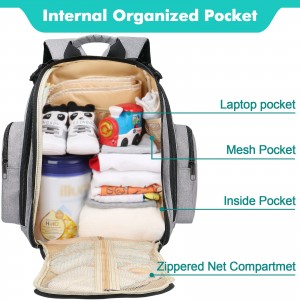 おむつバッグ バックパック 大型 多用途 防水 旅行用 ベビーおむつ交換バッグ