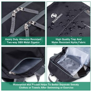 Univerzális könnyű csomagolható túra hátizsák Utazó hátizsák