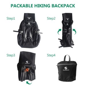 Univerzális könnyű csomagolható túra hátizsák Utazó hátizsák